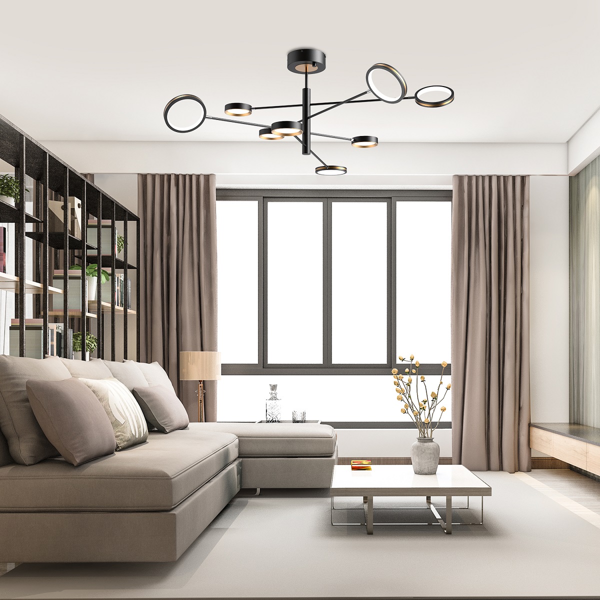 Умная люстра, Yeelight-C2103Arowana-Chandelier-8head, YLDL029